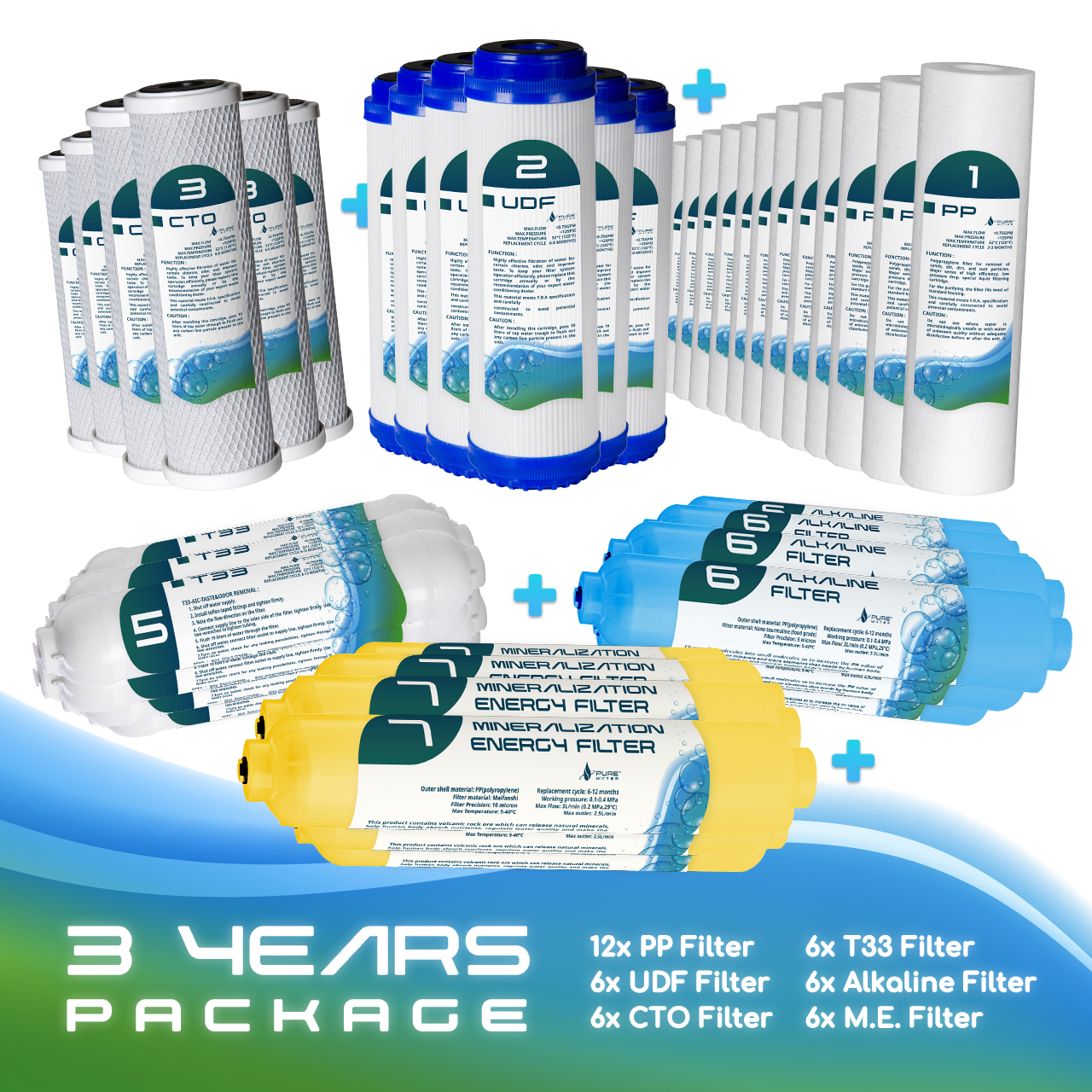 3 year Filterset Pure Water