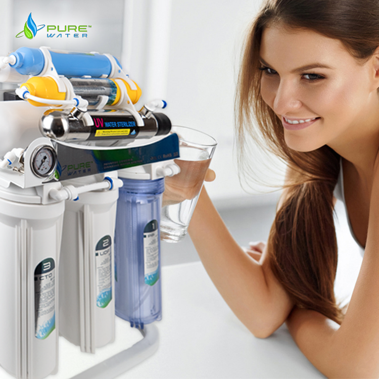 Pure Water filtersysteem in gebruik