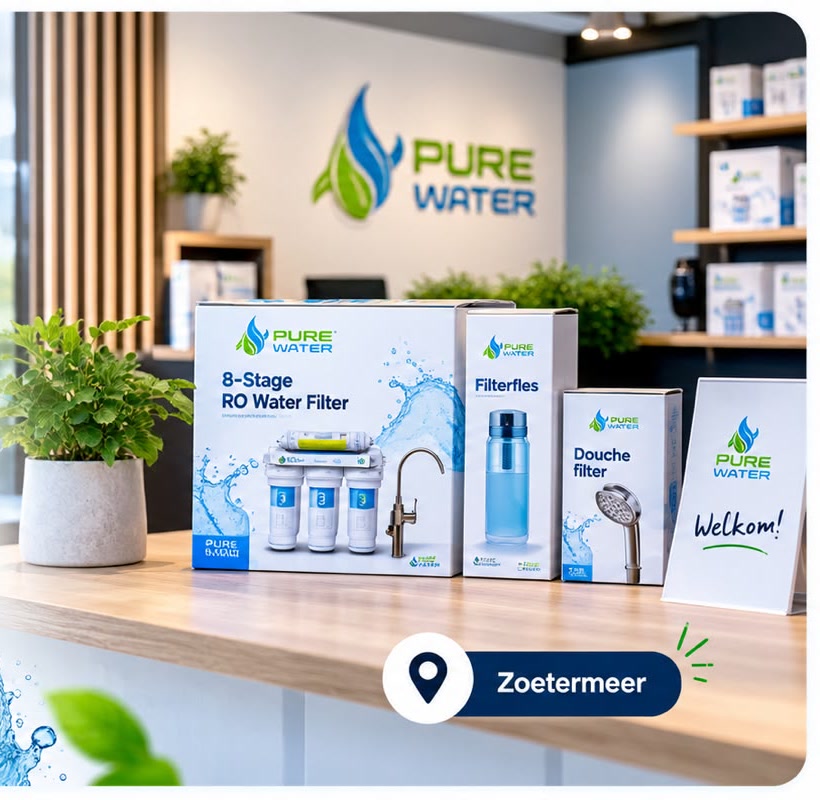 Pure Water producten klaar om af te halen in Zoetermeer